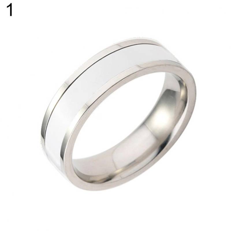Einfache Männer Titan Stahl Business Hochzeit Verlobung Finger Ring Band Schmuck 8 von Joom DACH