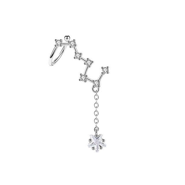 Einfache Mond Sterne Strass Lange Kette Ohrringe Für Frauen Glanz Sonne Halbmond Geometrische Quaste Piercing Ohrring Partei Schmuck von Joom DACH