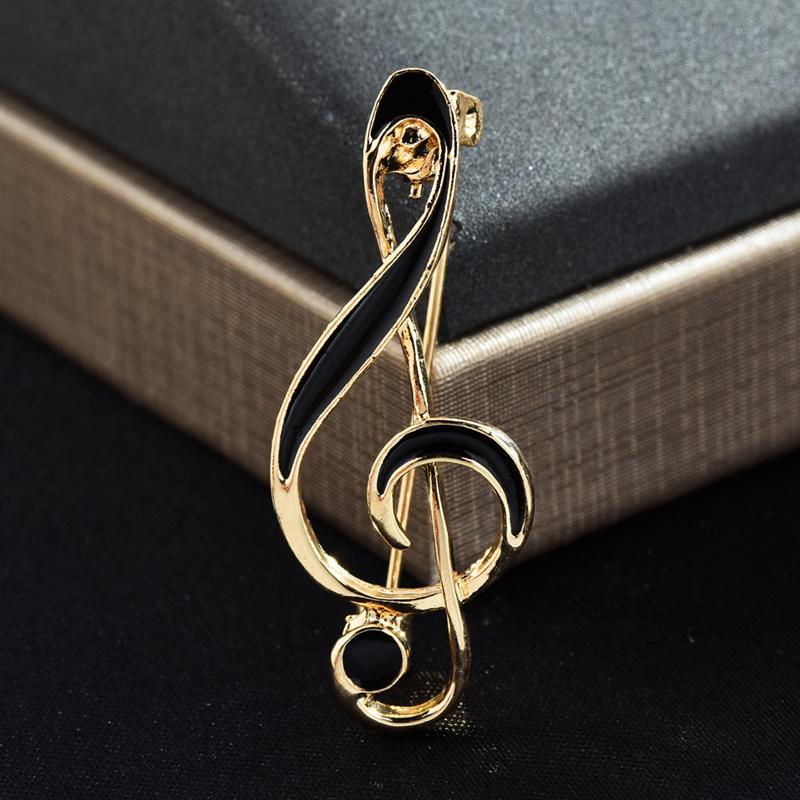 Einfache Musiknote Pin Unisex Emaille Musik Symbol Broschen Frauen Event Party Rucksack Dekoration Kleidung Zubehör gold von Joom DACH