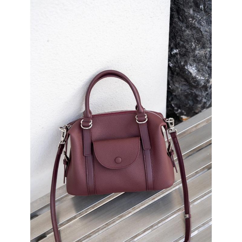 Einfache Retro-Tasche Damen Leder-Tragetasche Arbeit Pendeln Alles Schultertasche Umhängetasche 28* 20* 12.5CM von Joom DACH