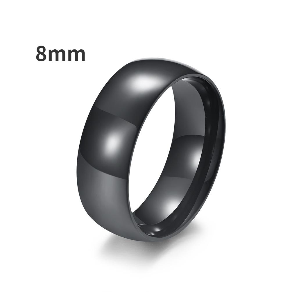 Einfache glänzende Eheringe aus Titanstahl für Männer und Frauen, einseitiger Spiegel, Schwanzring, Paarschmuck, Geschenk 13# von Joom DACH