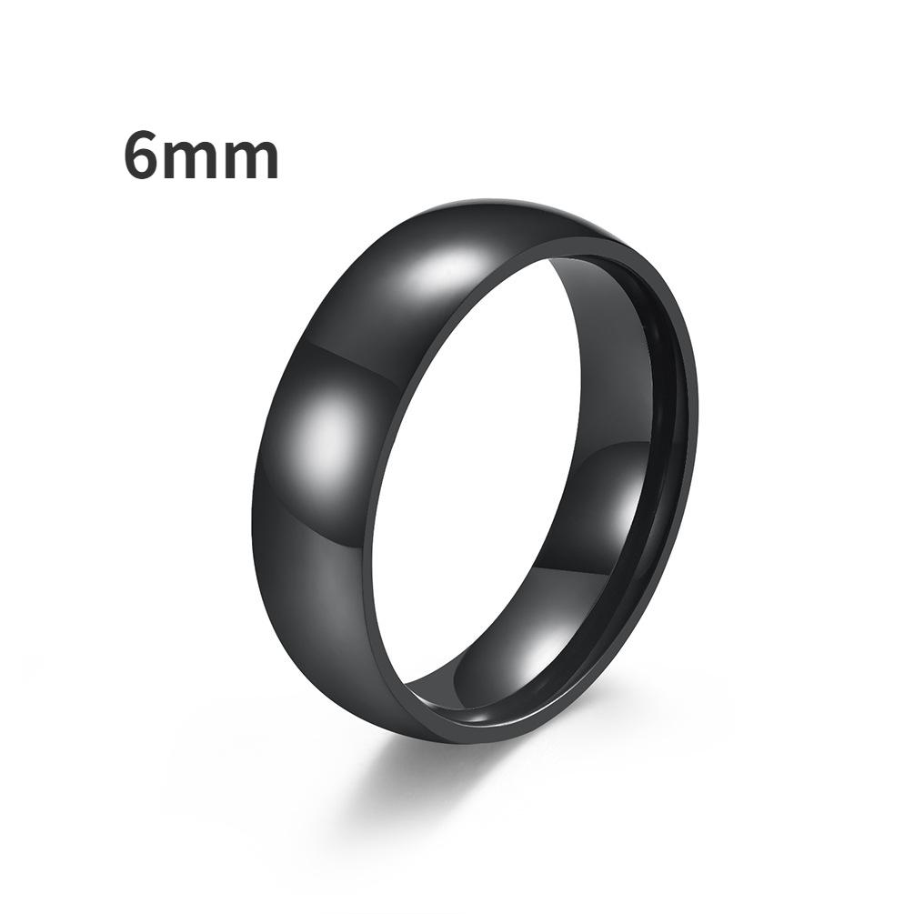 Einfache glänzende Eheringe aus Titanstahl für Männer und Frauen, einseitiger Spiegel, Schwanzring, Paarschmuck, Geschenk 13# von Joom DACH