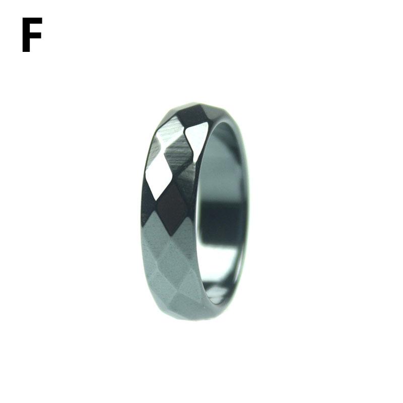 Einfache glatte Hämatit-Ringe, Paar, Damen, Herren, Schmuck, Ring, nicht magnetisch, Fingerring 9 von Joom DACH