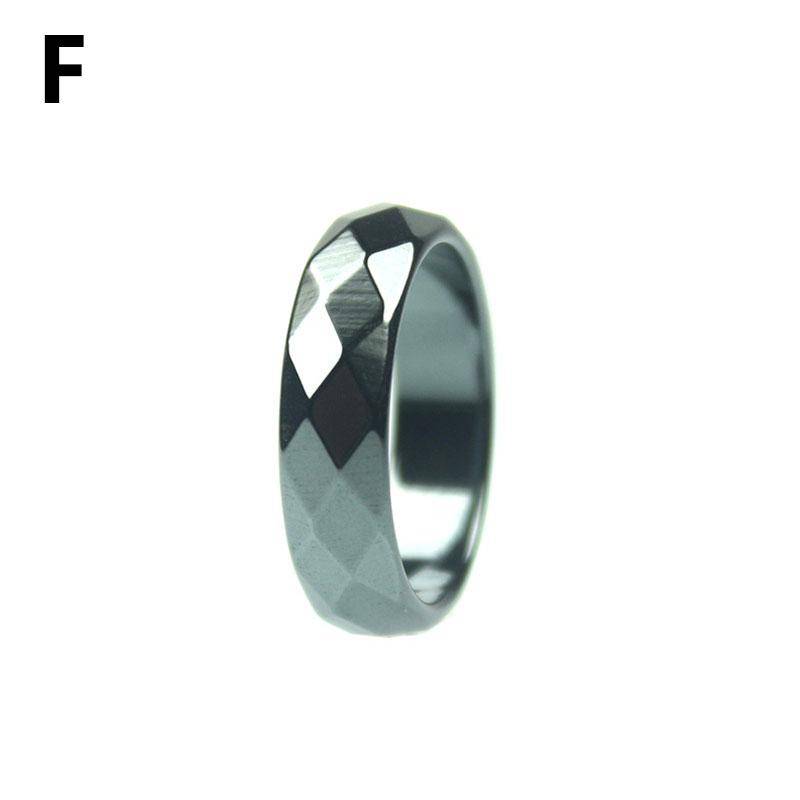 Einfache glatte Hämatit-Ringe, Paar, Damen, Herren, Schmuck, Ring, nicht magnetisch, Fingerring 9 von Joom DACH