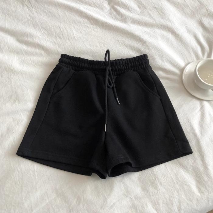 Einfache kleine lässige Shorts für Damen im Sommer Neue graue vielseitige Outdoor-Trage-Jogging-Sportshorts für Damen L schwarz von Joom DACH