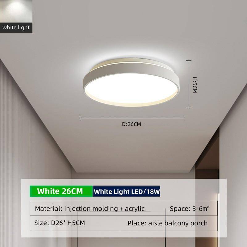 Einfache moderne Schlafzimmerlampe führte runde Deckenlampe Badezimmerlampe nordische Persönlichkeit kreative Balkongang-Verandalampe weiß Einfache moderne Schlafzimmerlampe führte runde Deckenlampe Badezimmerlampe nordische Persönlichkeit kreative Balkongang-Verandalampe weiß von Joom DACH