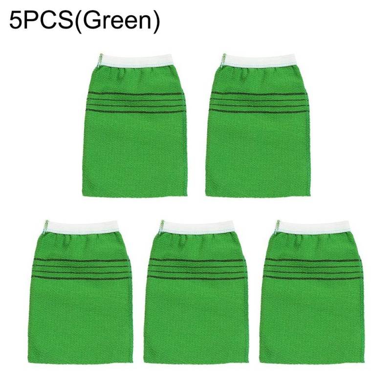 Einfacher Dusch-Bade-Peeling-Handschuh Tragbares Peeling-Handtuch Neuer Badehandschuh SPA Green 5PCS von Joom DACH