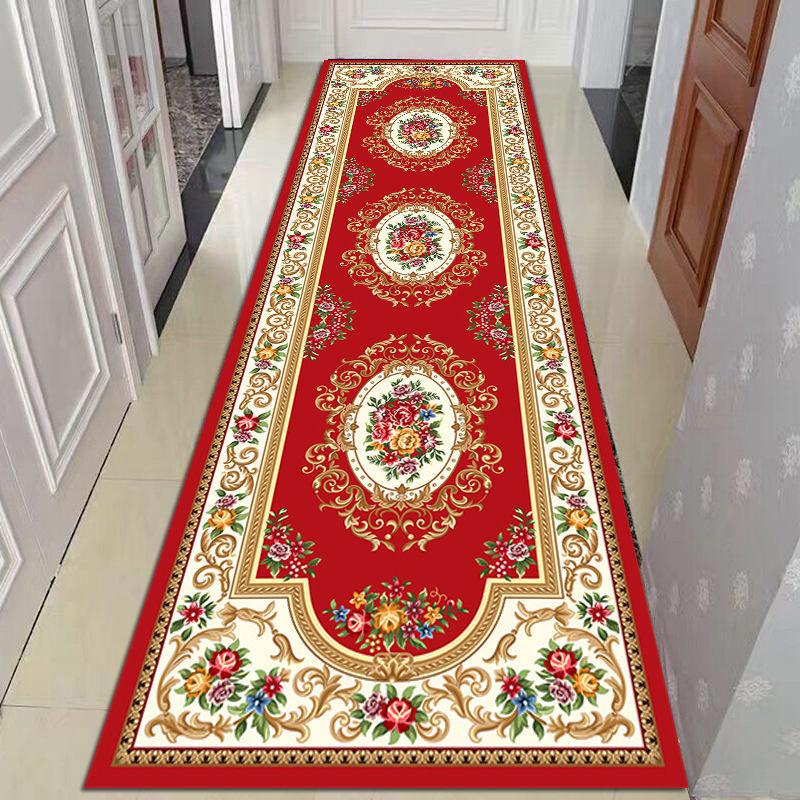 Einfacher und dezenter Luxus-Teppich für den Boden, rutschfester Teppich für Wohnzimmer, große Flure, Fußmatte 60*200cm von Joom DACH