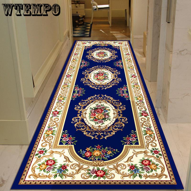 Einfacher und dezenter Luxus-Teppich für den Boden, rutschfester Teppich für Wohnzimmer, große Flure, Fußmatte 80*200cm von Joom DACH