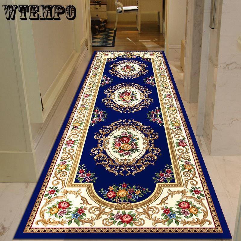 Einfacher und dezenter Luxus-Teppich für den Boden, rutschfester Teppich für Wohnzimmer, große Flure, Fußmatte 80*200cm von Joom DACH