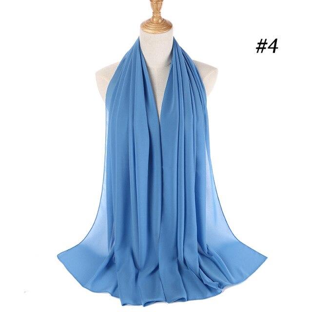 Einfarbig Chiffon Schal Hijab Stirnband Weibliche Islamische Kopf Abdeckung Wrap für Frauen Muslimischen Jersey Hijabs Haar Schals Kopftuch von Joom DACH