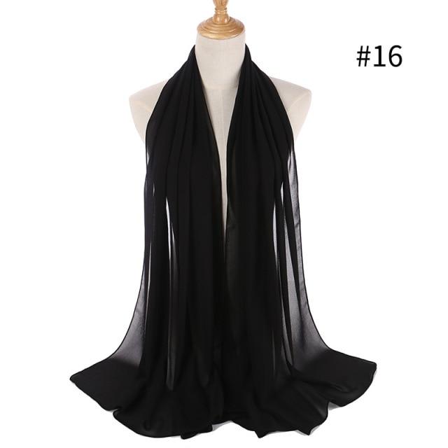 Einfarbig Chiffon Schal Hijab Stirnband Weibliche Islamische Kopf Abdeckung Wrap für Frauen Muslimischen Jersey Hijabs Haar Schals Kopftuch von Joom DACH