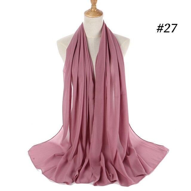 Einfarbig Chiffon Schal Hijab Stirnband Weibliche Islamische Kopf Abdeckung Wrap für Frauen Muslimischen Jersey Hijabs Haar Schals Kopftuch von Joom DACH