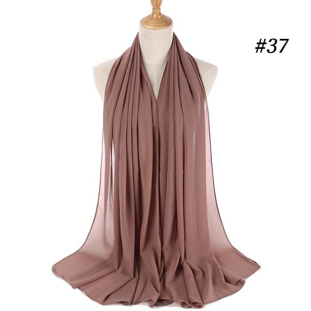 Einfarbig Chiffon Schal Hijab Stirnband Weibliche Islamische Kopf Abdeckung Wrap für Frauen Muslimischen Jersey Hijabs Haar Schals Kopftuch von Joom DACH