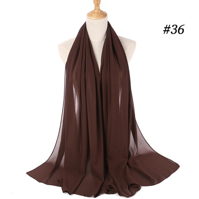 Einfarbig Chiffon Schal Hijab Stirnband Weibliche Islamische Kopf Abdeckung Wrap für Frauen Muslimischen Jersey Hijabs Haar Schals Kopftuch von Joom DACH