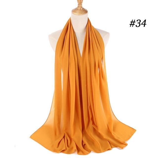 Einfarbig Chiffon Schal Hijab Stirnband Weibliche Islamische Kopf Abdeckung Wrap für Frauen Muslimischen Jersey Hijabs Haar Schals Kopftuch von Joom DACH