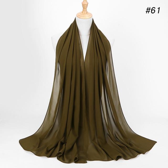 Einfarbig Chiffon Schal Hijab Stirnband Weibliche Islamische Kopf Abdeckung Wrap für Frauen Muslimischen Jersey Hijabs Haar Schals Kopftuch von Joom DACH