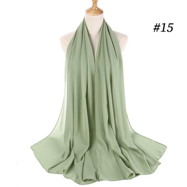 Einfarbig Chiffon Schal Hijab Stirnband Weibliche Islamische Kopf Abdeckung Wrap für Frauen Muslimischen Jersey Hijabs Haar Schals Kopftuch von Joom DACH