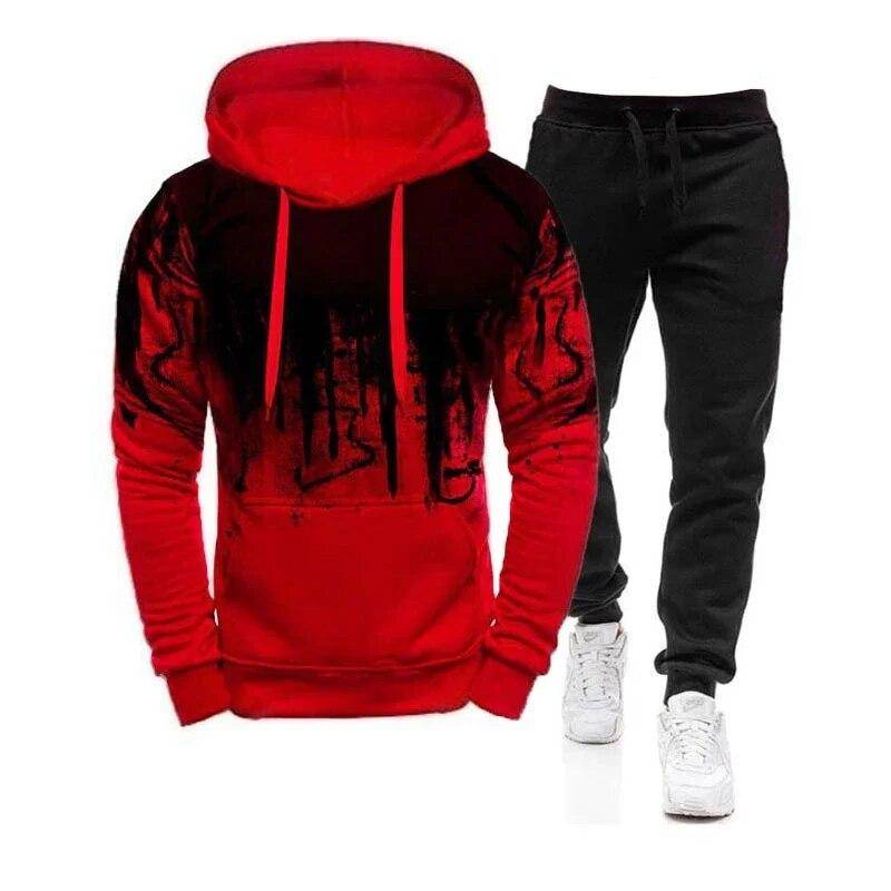 Einfarbig Frauen Langarm Hoodie Set Trainingsanzug Sportswear Hoodies + Jogginghose 2 Stück Herbst Winter Männliche Warme Kleidung S von Joom DACH