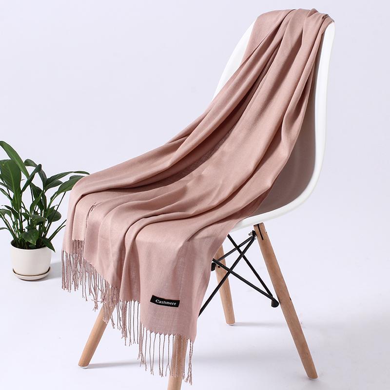 Einfarbig Frauen Schal Winter Hijabs Quasten Lange Dame Schals Kaschmir Schals one size von Joom DACH