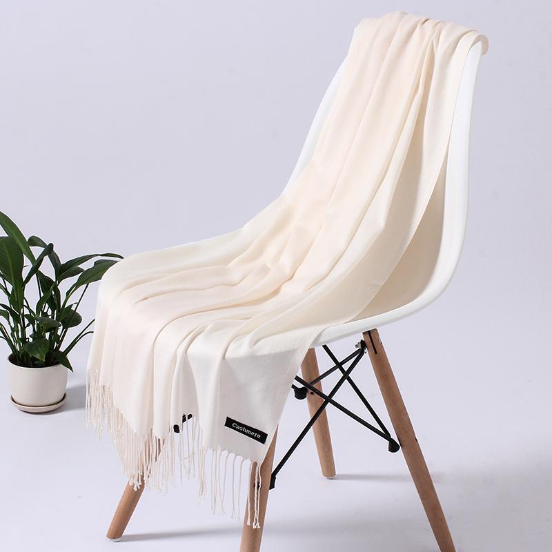 Einfarbig Frauen Schal Winter Hijabs Quasten Lange Dame Schals Kaschmir Schals one size von Joom DACH