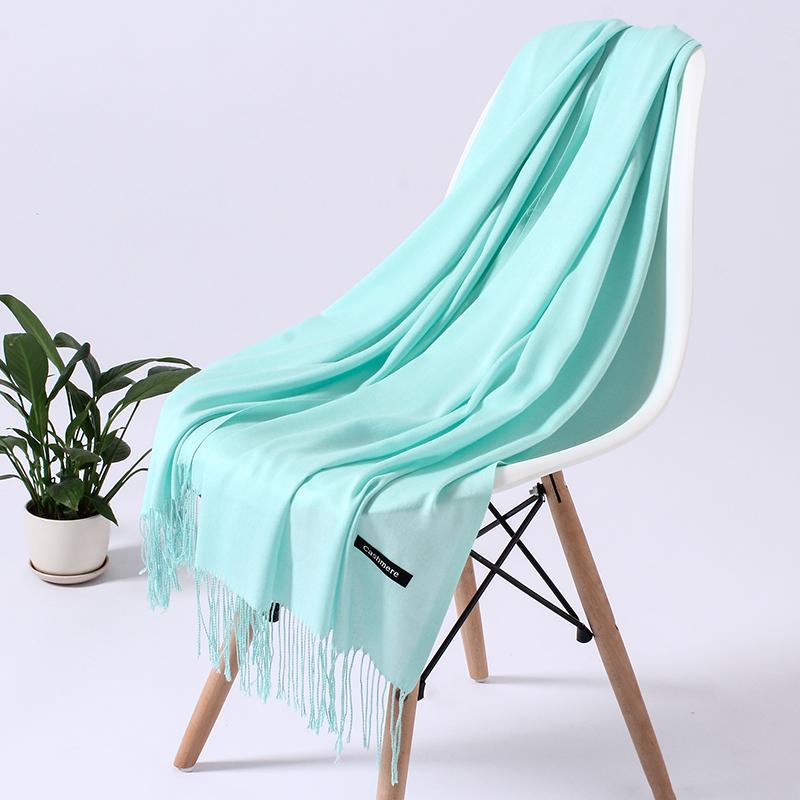 Einfarbig Frauen Schal Winter Hijabs Quasten Lange Dame Schals Kaschmir Schals one size von Joom DACH