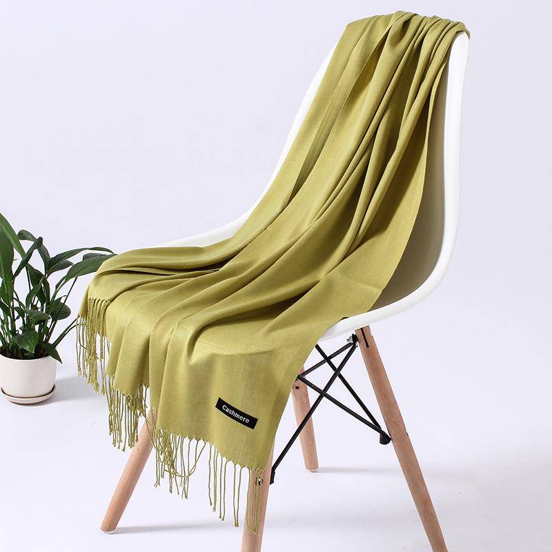 Einfarbig Frauen Schal Winter Hijabs Quasten Lange Dame Schals Kaschmir Schals one size von Joom DACH