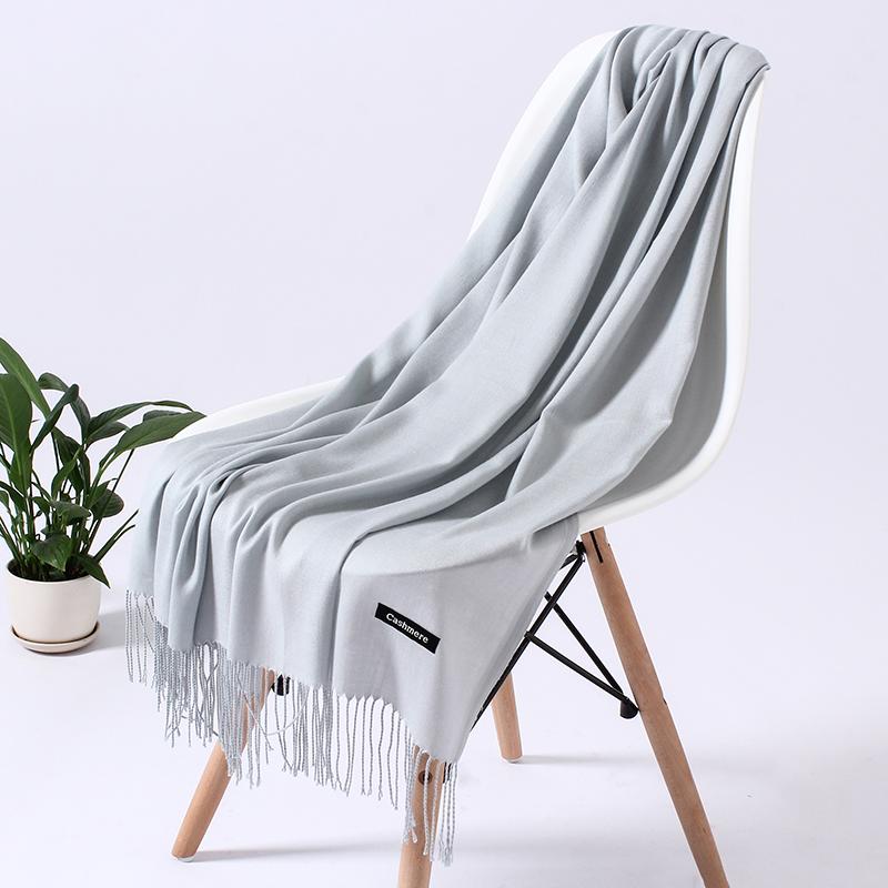 Einfarbig Frauen Schal Winter Hijabs Quasten Lange Dame Schals Kaschmir Schals one size von Joom DACH