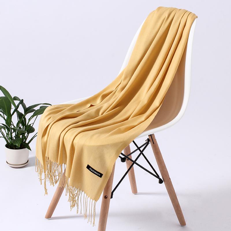 Einfarbig Frauen Schal Winter Hijabs Quasten Lange Dame Schals Kaschmir Schals one size von Joom DACH