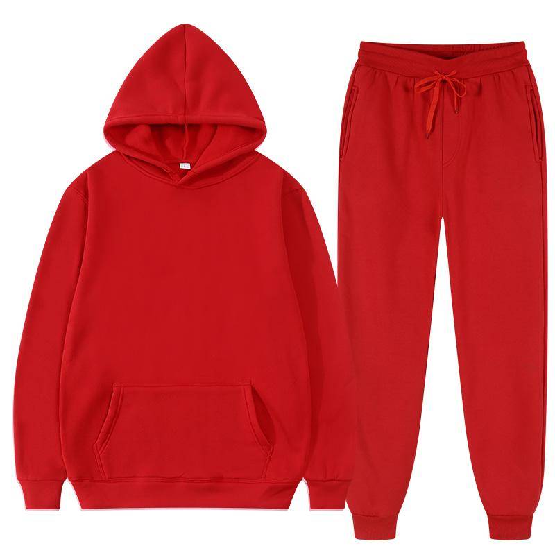 Einfarbig Hoodie Set Tasche Langarm Frauen Hoodie Herbst Casual Jogger Anzug Trainingsanzug Sweatshirt Frau Pullover Chandals Hombre 3XL von Joom DACH