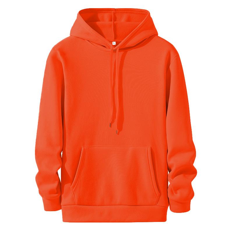 Einfarbige Langarm-Kapuzenpullover für Herren, lässige Sweatshirts, Kapuzenmantel, Laufsport-Pullover-Hoodie 3XL orange von Joom DACH