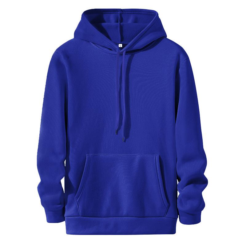 Einfarbige Langarm-Kapuzenpullover für Herren, lässige Sweatshirts, Kapuzenmantel, Laufsport-Pullover-Hoodie L blau von Joom DACH