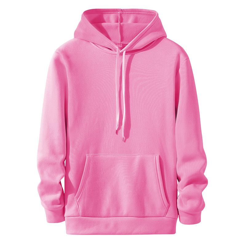 Einfarbige Langarm-Kapuzenpullover für Herren, lässige Sweatshirts, Kapuzenmantel, Laufsport-Pullover-Hoodie XL rosa von Joom DACH