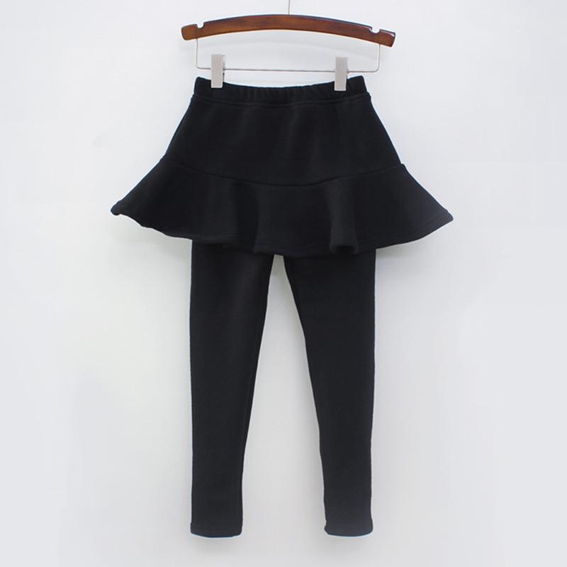 Einfarbige Mädchenhose Kinderleggings 2-10J Kinderbekleidung Frühling Herbst Baumwollleggings Warme Baby-Mädchen Rock-Hose 120cm von Joom DACH