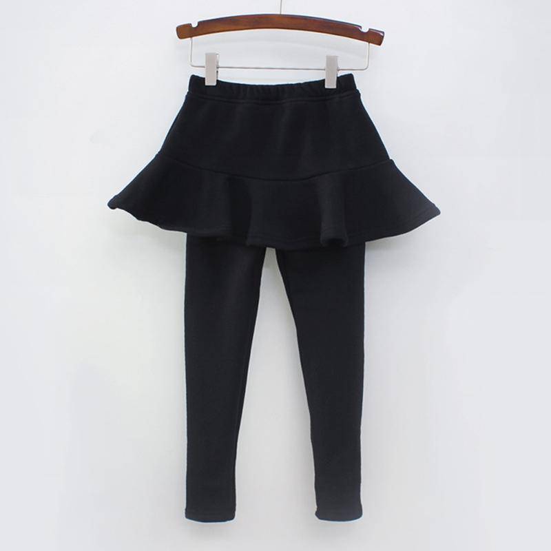 Einfarbige Mädchenhose Kinderleggings 2-10J Kinderbekleidung Frühling Herbst Baumwollleggings Warme Baby-Mädchen Rock-Hose 120cm von Joom DACH