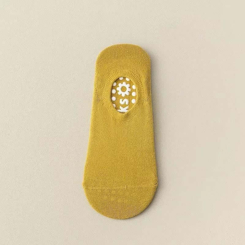 Einfarbige Yoga-Socken Anti-Rutsch Damen Professionelle Pilates-Socken Gekämmte Baumwolle Sommer Bodensocken Fitnessstudio Fitness Sportsocken von Joom DACH