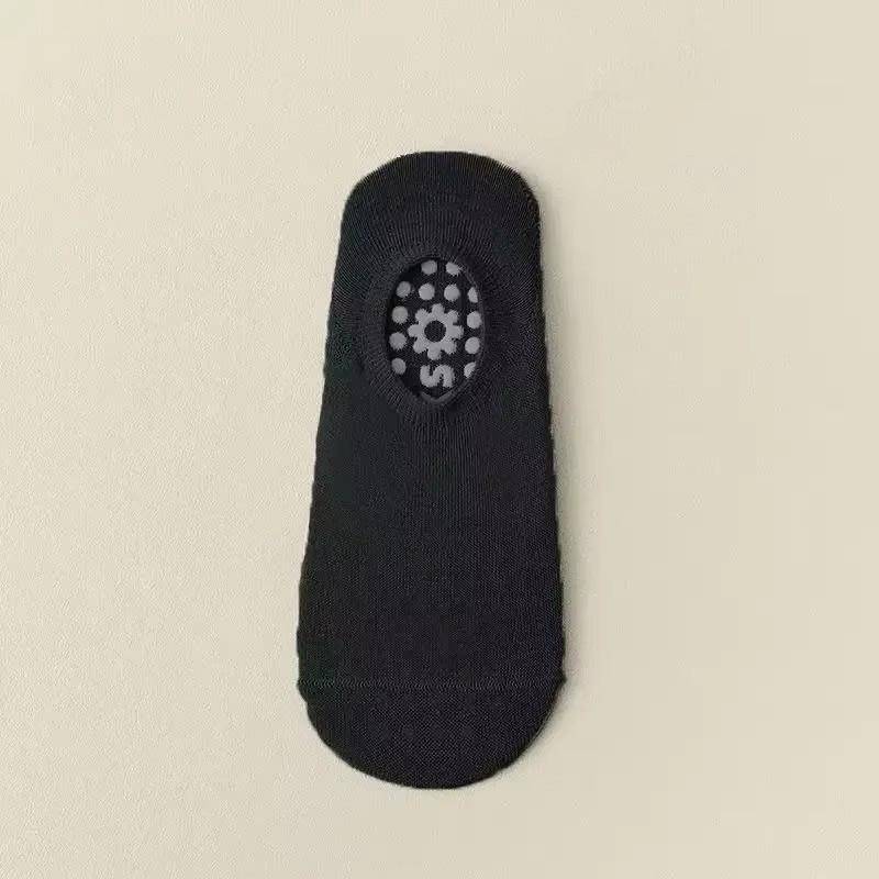 Einfarbige Yoga-Socken Anti-Rutsch Damen Professionelle Pilates-Socken Gekämmte Baumwolle Sommer Bodensocken Fitnessstudio Fitness Sportsocken von Joom DACH