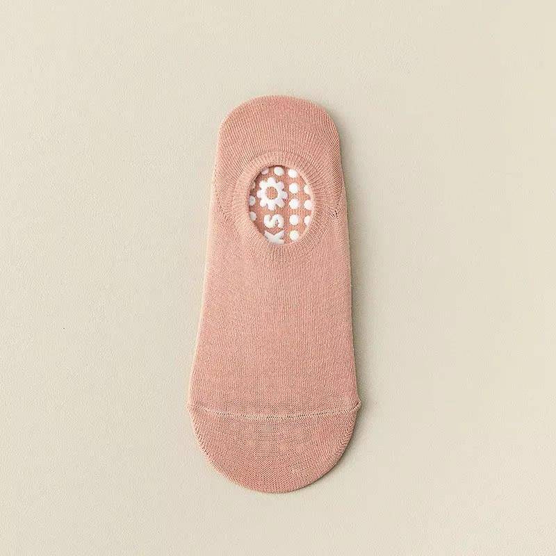 Einfarbige Yoga-Socken Anti-Rutsch Damen Professionelle Pilates-Socken Gekämmte Baumwolle Sommer Bodensocken Fitnessstudio Fitness Sportsocken von Joom DACH