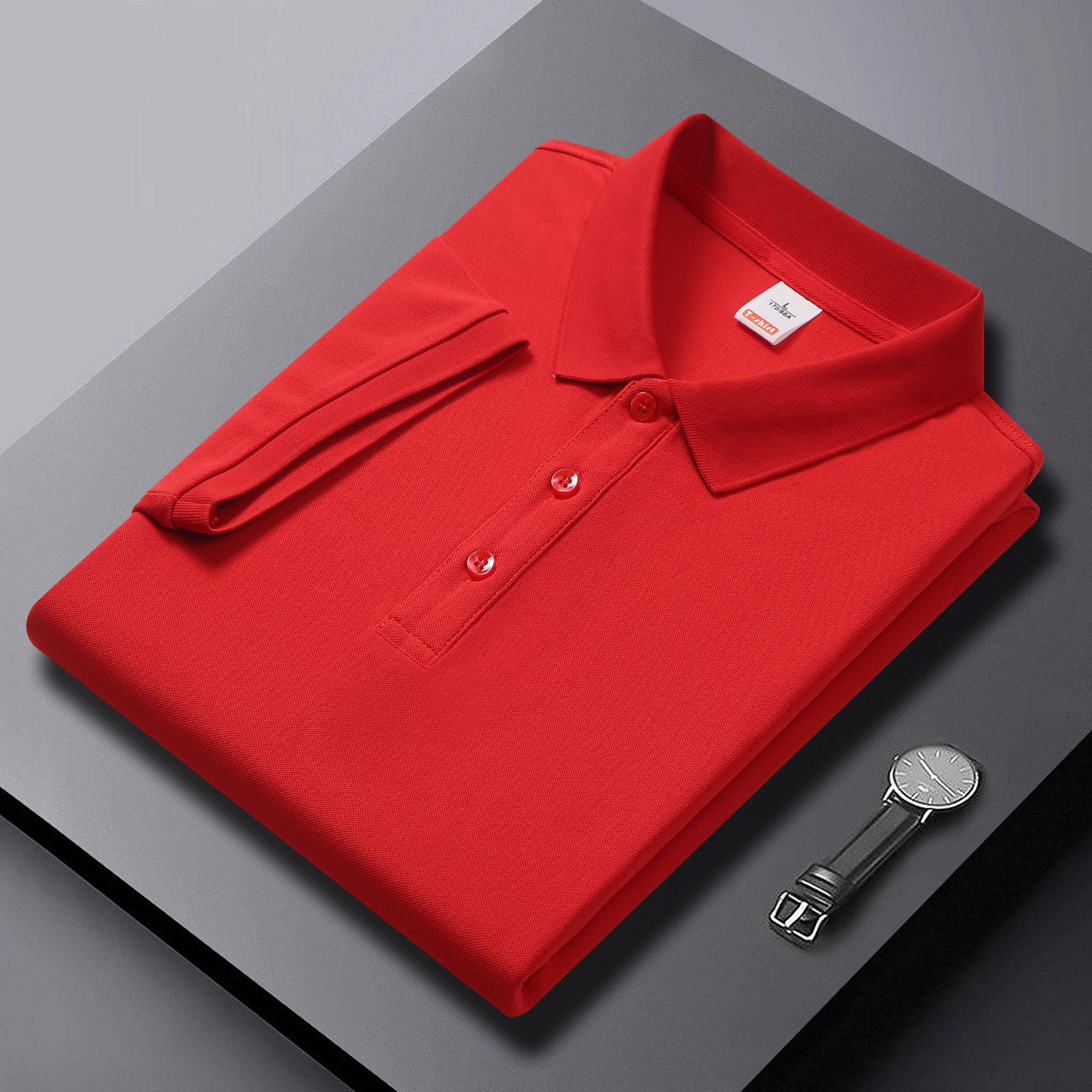 Einfarbiges High-End-Poloshirt mit kurzen Ärmeln und Aufdruck für Männer und Frauen L von Joom DACH