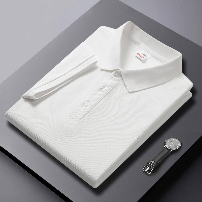 Einfarbiges High-End-Poloshirt mit kurzen Ärmeln und Aufdruck für Männer und Frauen L von Joom DACH