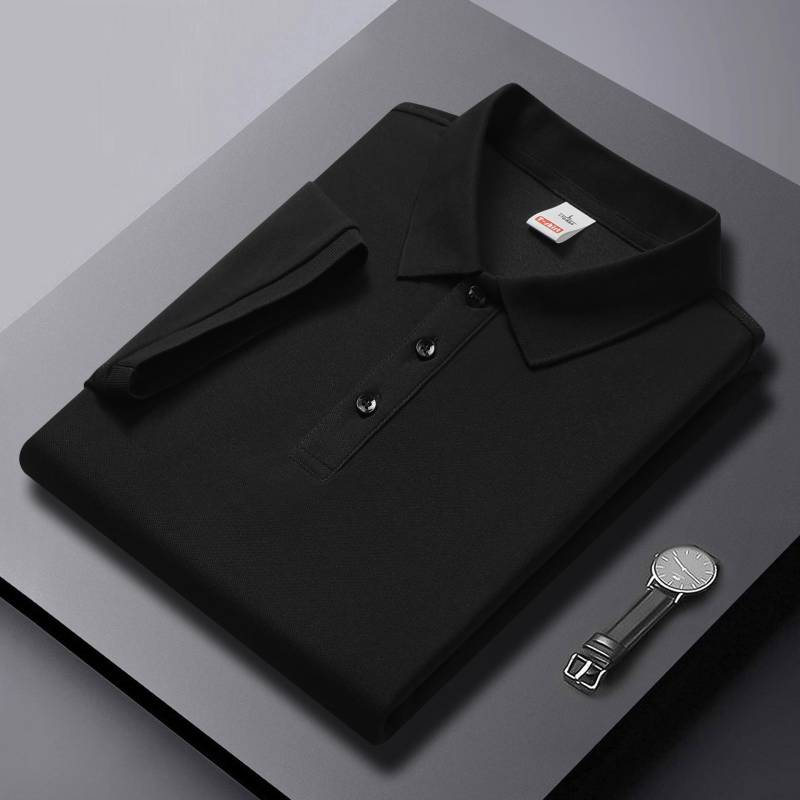 Einfarbiges High-End-Poloshirt mit kurzen Ärmeln und Aufdruck für Männer und Frauen L von Joom DACH