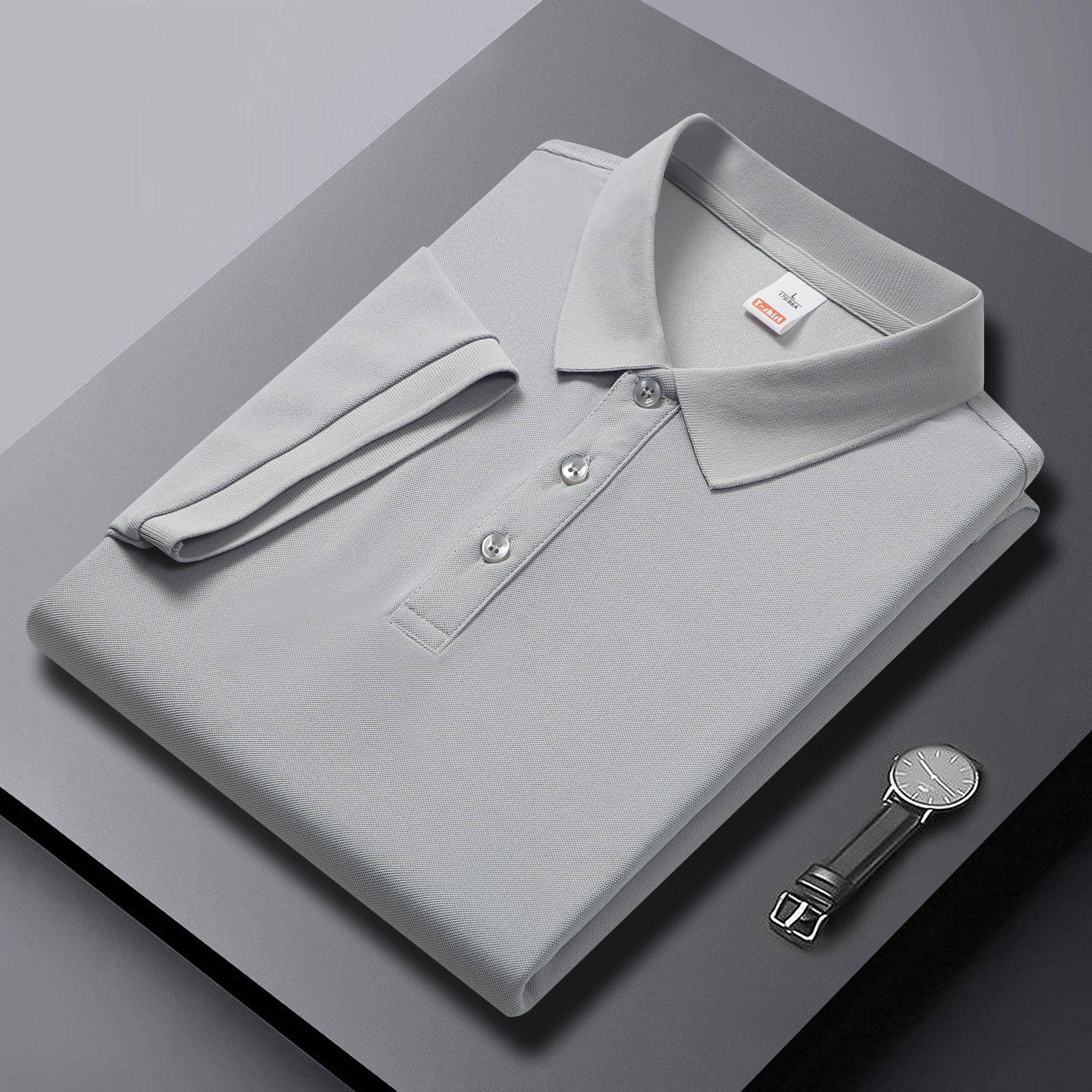 Einfarbiges High-End-Poloshirt mit kurzen Ärmeln und Aufdruck für Männer und Frauen L von Joom DACH