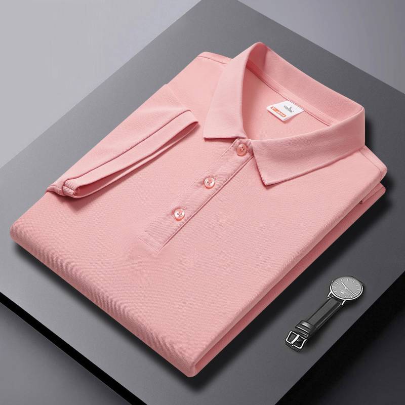 Einfarbiges High-End-Poloshirt mit kurzen Ärmeln und Aufdruck für Männer und Frauen XXXL von Joom DACH