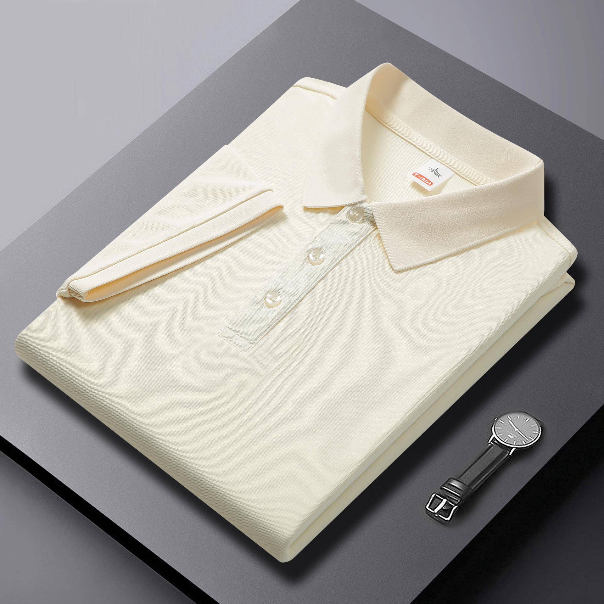 Einfarbiges High-End-Poloshirt mit kurzen Ärmeln und Aufdruck für Männer und Frauen XXXL von Joom DACH