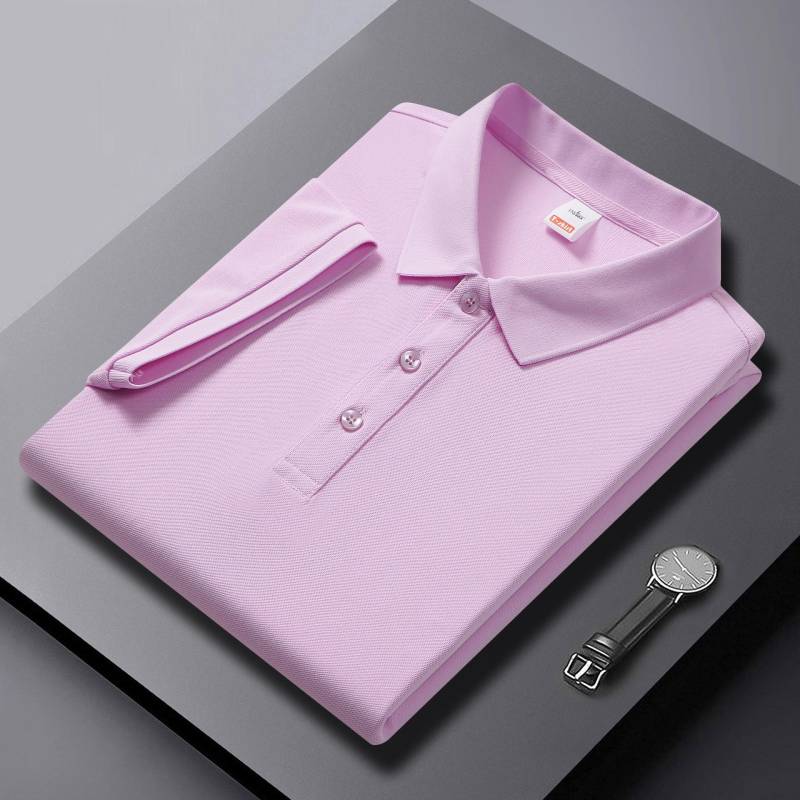 Einfarbiges High-End-Poloshirt mit kurzen Ärmeln und Aufdruck für Männer und Frauen XXXL von Joom DACH