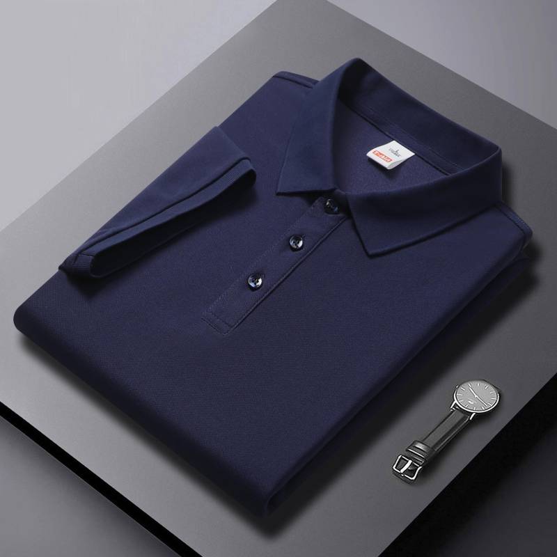 Einfarbiges High-End-Poloshirt mit kurzen Ärmeln und Aufdruck für Männer und Frauen XXXXL von Joom DACH