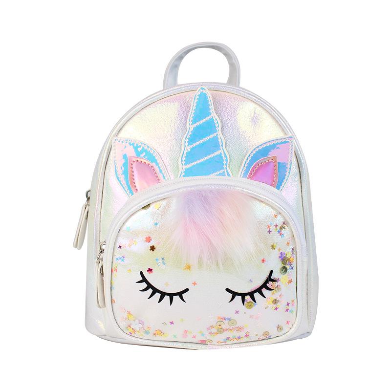 Einhorn-Rucksack, modischer, süßer Schulranzen für den Kindergarten, Kinder-Cartoon-Rucksack, großes Fassungsvermögen, Schulranzen für kleine Mädchen weiß von Joom DACH