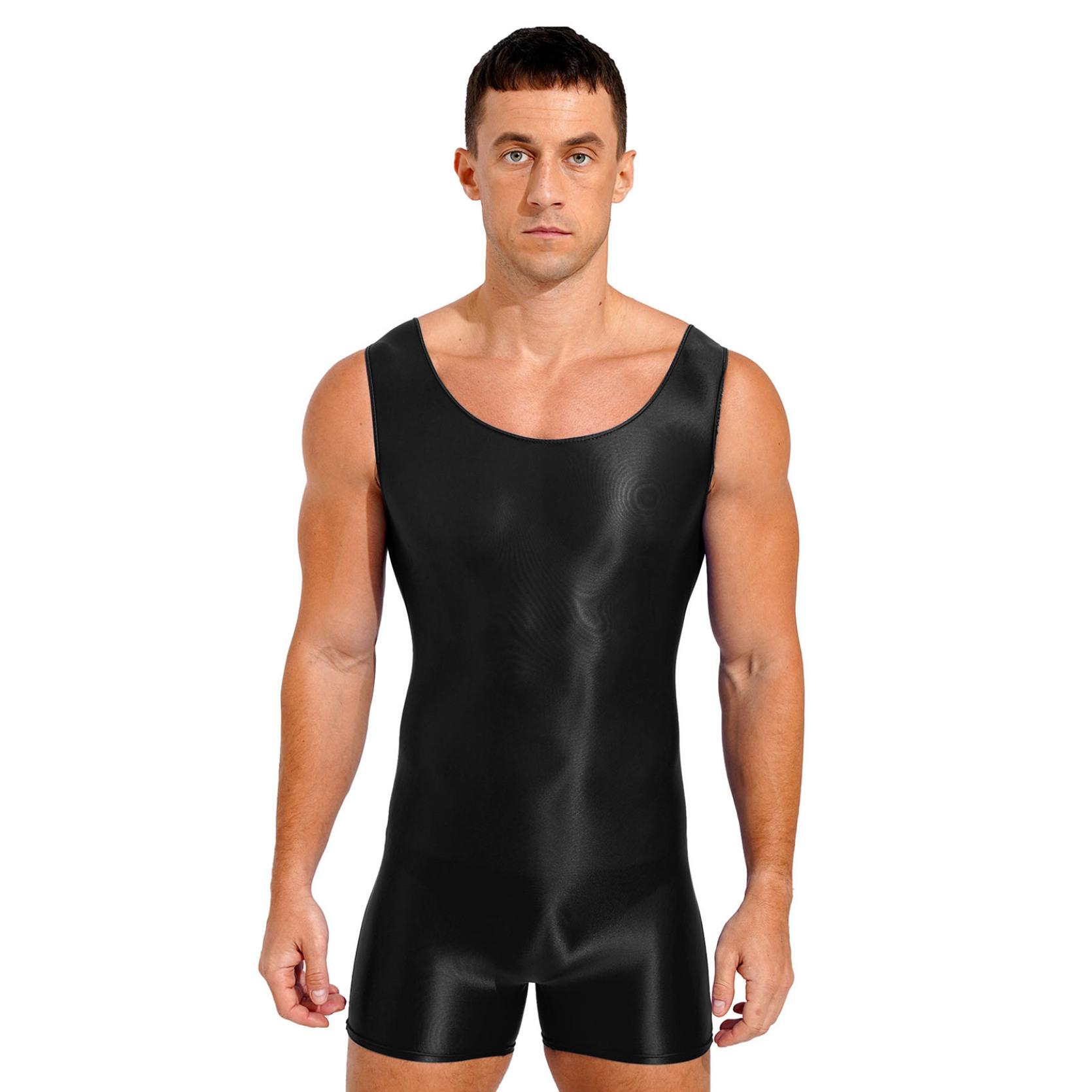Einteiliger Herren-Schwimm-Neoprenanzug, kurzer Strampler, Overall, Badeanzug, sportlicher Badeanzug XL schwarz von Joom DACH