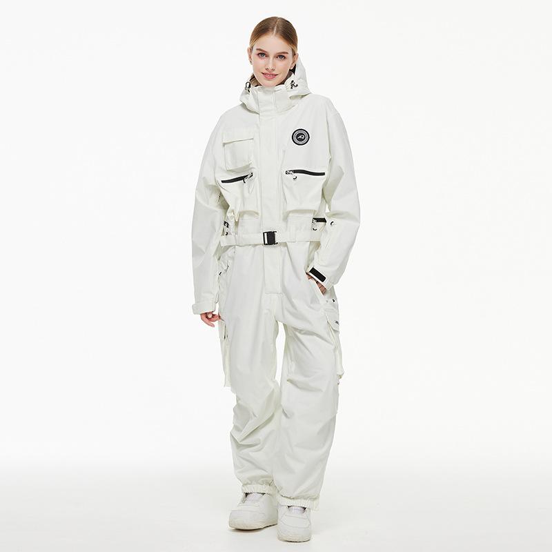 Einteiliger Ski-Overall für Damen und Herren, isolierter, winddichter und wasserdichter Winter-Schneeanzug für den Außenbereich, Unisex-Skianzug, Overall, Snowboardanzug XL von Joom DACH