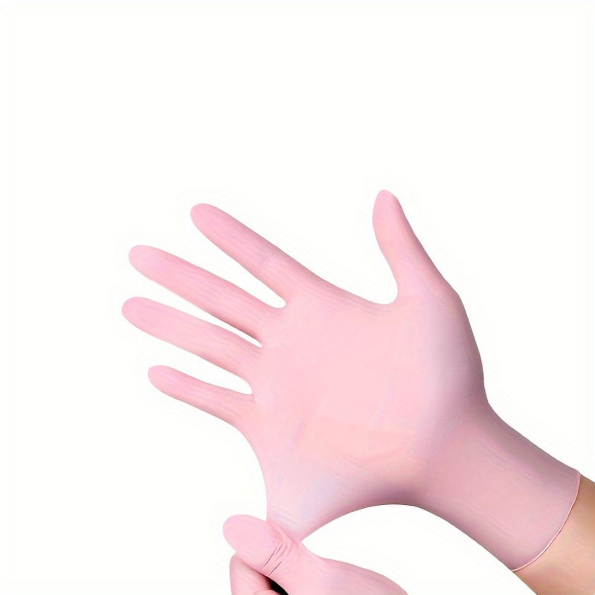 Einweg-, Verbund-, Nitrilhandschuhe, Gummi, Hohe Elastizität, Schutzhandschuhe, Lebensmittelverarbeitungshandschuhe, Arbeitshandschuhe, Reinigungshandschuhe S-10PC rosa von Joom DACH